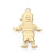 1 Piece Stainless Steel 18K Gold Plated Cartoon Character