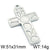 1 Piece Stainless Steel 18K Gold Plated Cross