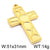 1 Piece Stainless Steel 18K Gold Plated Cross