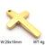 1 Piece Stainless Steel 18K Gold Plated Cross