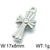 1 Piece Stainless Steel 18K Gold Plated Cross