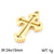 1 Piece Stainless Steel 18K Gold Plated Cross