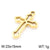 1 Piece Stainless Steel 18K Gold Plated Cross