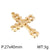 1 Piece Stainless Steel 18K Gold Plated Cross