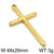 1 Piece Stainless Steel 18K Gold Plated Cross