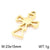 1 Piece Stainless Steel 18K Gold Plated Cross