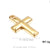 1 Piece Stainless Steel 18K Gold Plated Cross