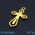 1 Piece Stainless Steel 18K Gold Plated Cross