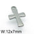 1 Piece Stainless Steel 18K Gold Plated Cross