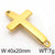 1 Piece Stainless Steel 18K Gold Plated Cross