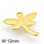 1 Piece Stainless Steel 18K Gold Plated Dragonfly