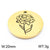 1 Piece Stainless Steel 18K Gold Plated Flower