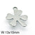 1 Piece Stainless Steel 18K Gold Plated Four Leaf Clover