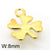 1 Piece Stainless Steel 18K Gold Plated Four Leaf Clover