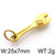 1 Piece Stainless Steel 18K Gold Plated Hammer