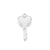 1 Piece Stainless Steel 18K Gold Plated Heart Shape Key