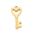 1 Piece Stainless Steel 18K Gold Plated Heart Shape Key