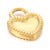 1 Piece Stainless Steel 18K Gold Plated Heart Shape Lock