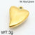 1 Piece Stainless Steel 18K Gold Plated Heart Shape Polished Pendant