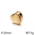 1 Piece Stainless Steel 18K Gold Plated Heart Shape