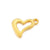 1 Piece Stainless Steel 18K Gold Plated Heart Shape