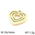 1 Piece Stainless Steel 18K Gold Plated Heart Shape