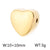 1 Piece Stainless Steel 18K Gold Plated Heart Shape