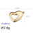 1 Piece Stainless Steel 18K Gold Plated Heart Shape