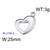 1 Piece Stainless Steel 18K Gold Plated Heart Shape