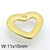 1 Piece Stainless Steel 18K Gold Plated Heart Shape