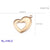 1 Piece Stainless Steel 18K Gold Plated Heart Shape