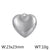 1 Piece Stainless Steel 18K Gold Plated Heart Shape