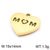 1 Piece Stainless Steel 18K Gold Plated Heart Shape