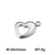 1 Piece Stainless Steel 18K Gold Plated Heart Shape