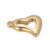 1 Piece Stainless Steel 18K Gold Plated Heart Shape