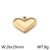 1 Piece Stainless Steel 18K Gold Plated Heart Shape