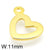 1 Piece Stainless Steel 18K Gold Plated Heart Shape