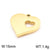 1 Piece Stainless Steel 18K Gold Plated Heart Shape