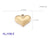 1 Piece Stainless Steel 18K Gold Plated Heart Shape