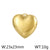 1 Piece Stainless Steel 18K Gold Plated Heart Shape