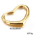 1 Piece Stainless Steel 18K Gold Plated Heart Shape