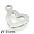 1 Piece Stainless Steel 18K Gold Plated Heart Shape