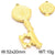 1 Piece Stainless Steel 18K Gold Plated Key Pendant