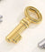 1 Piece Stainless Steel 18K Gold Plated Key