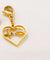 1 Piece Stainless Steel 18K Gold Plated Letter Heart Shape