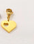 1 Piece Stainless Steel 18K Gold Plated Letter Heart Shape