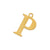 1 Piece Stainless Steel 18K Gold Plated Letter