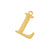 1 Piece Stainless Steel 18K Gold Plated Letter