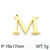 1 Piece Stainless Steel 18K Gold Plated Letter