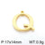 1 Piece Stainless Steel 18K Gold Plated Letter